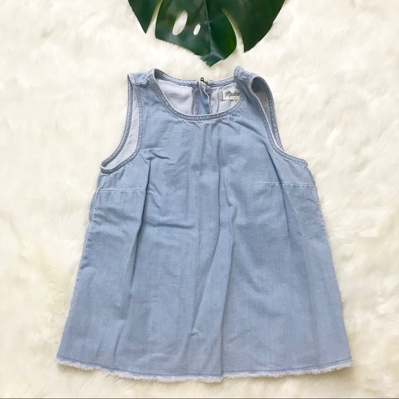 MADEWELL raw edge cutout denim tank - Picture 6 of 8